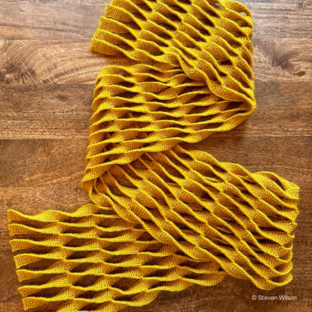 Knit a Sculptural Chiaroscuro Scarf