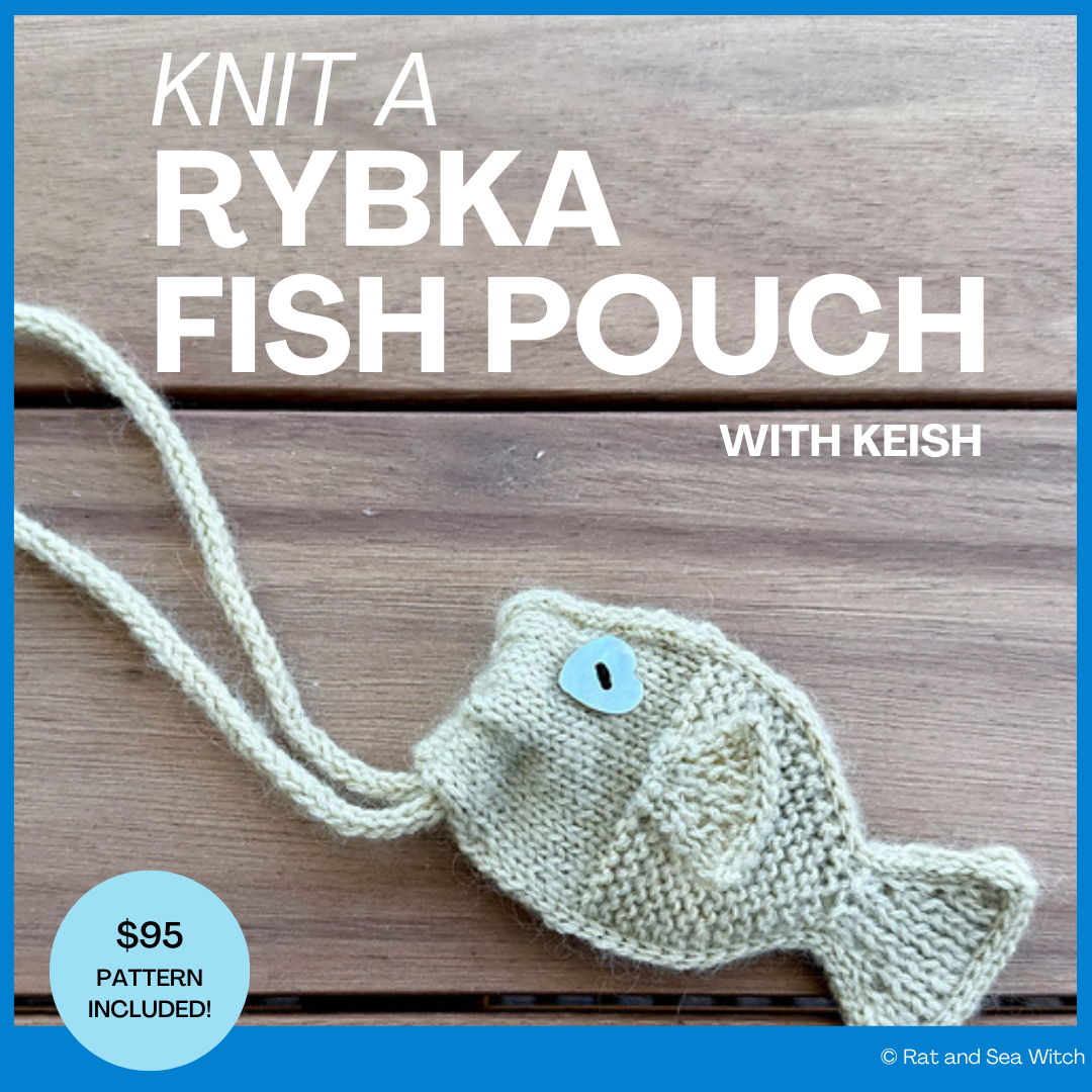 Knit a Rybka Fish Pouch