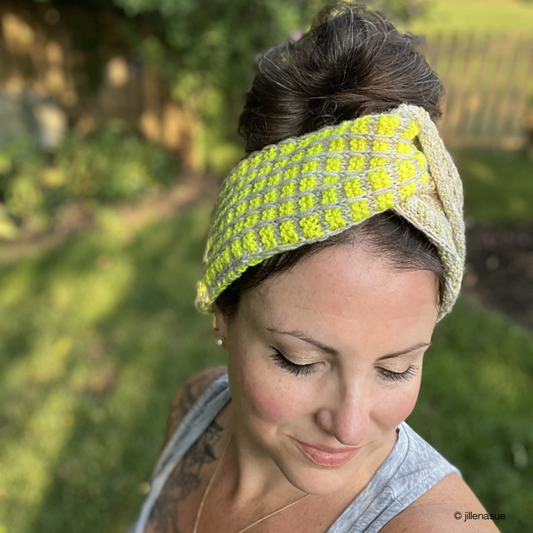 Knit a Mosaic Scarflette / Headwrap