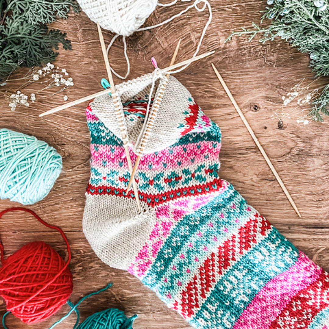 Knit a Colorwork Holiday Stocking