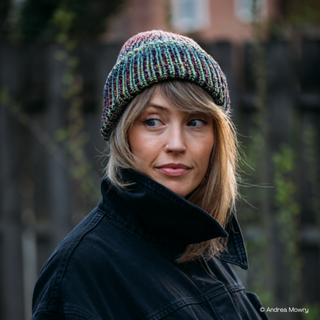 Knit a Brioche Harlow Flip Hat