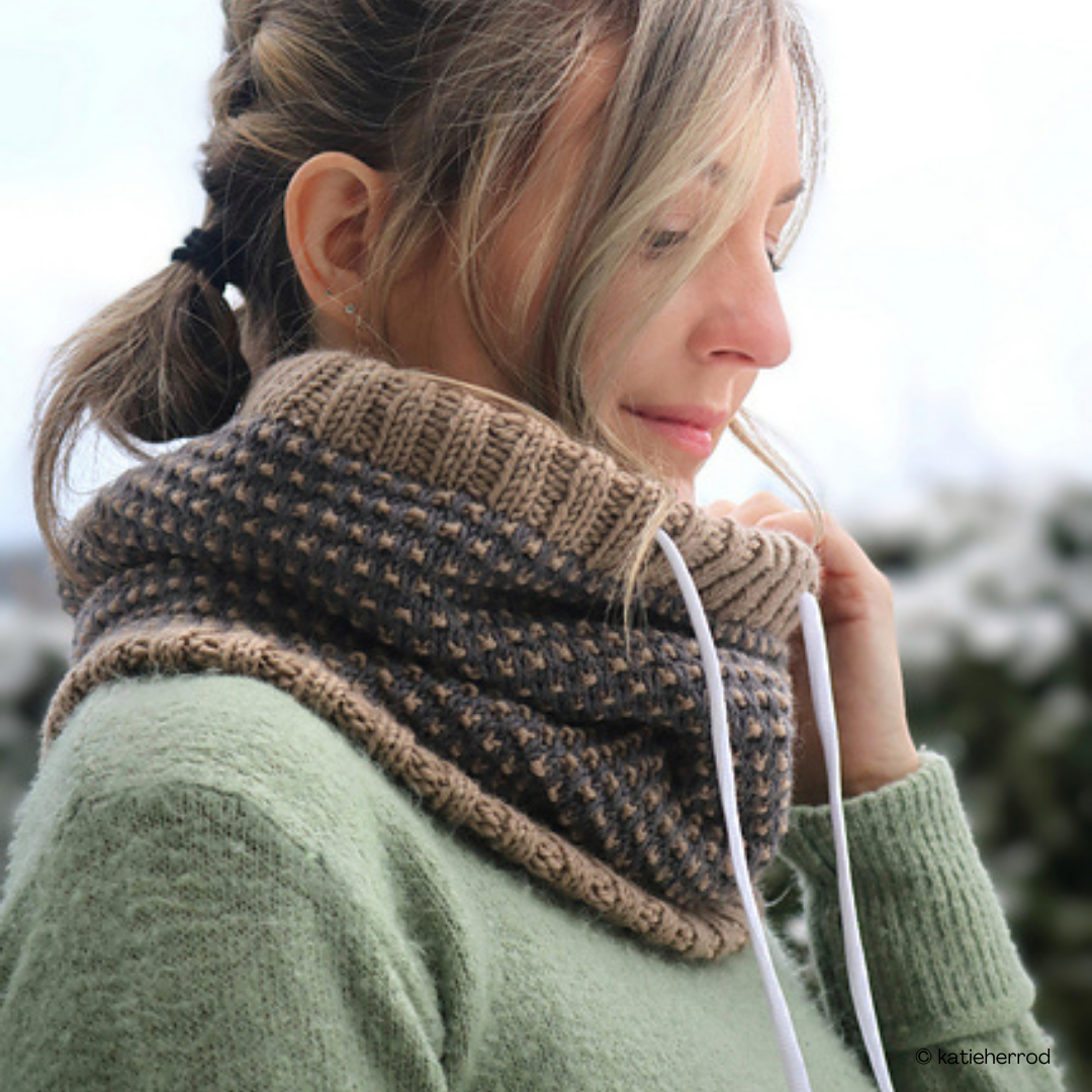 Knit a Cozy Mosaic Cowl