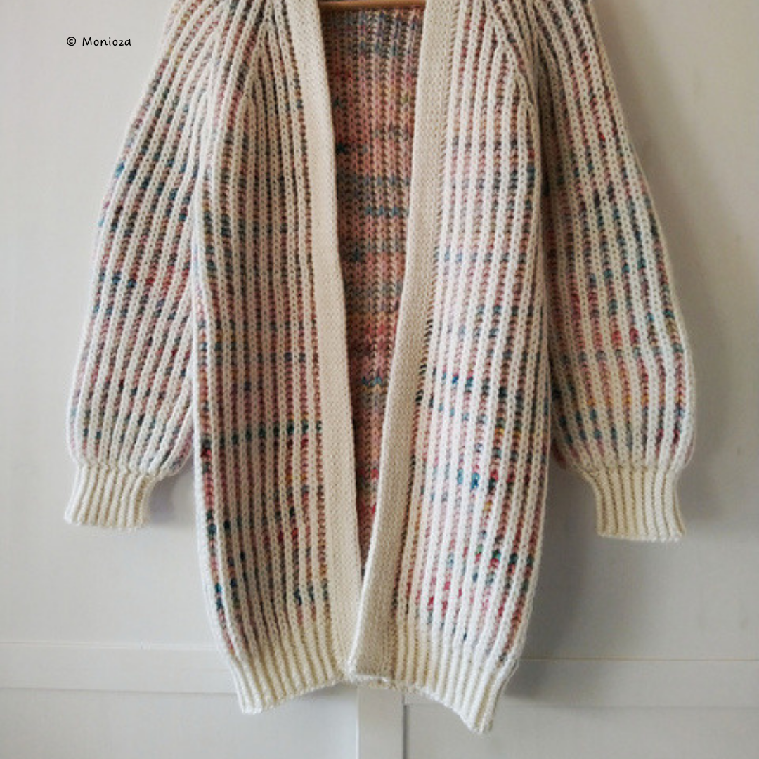 Knit a Fluffy Brioche Cardigan