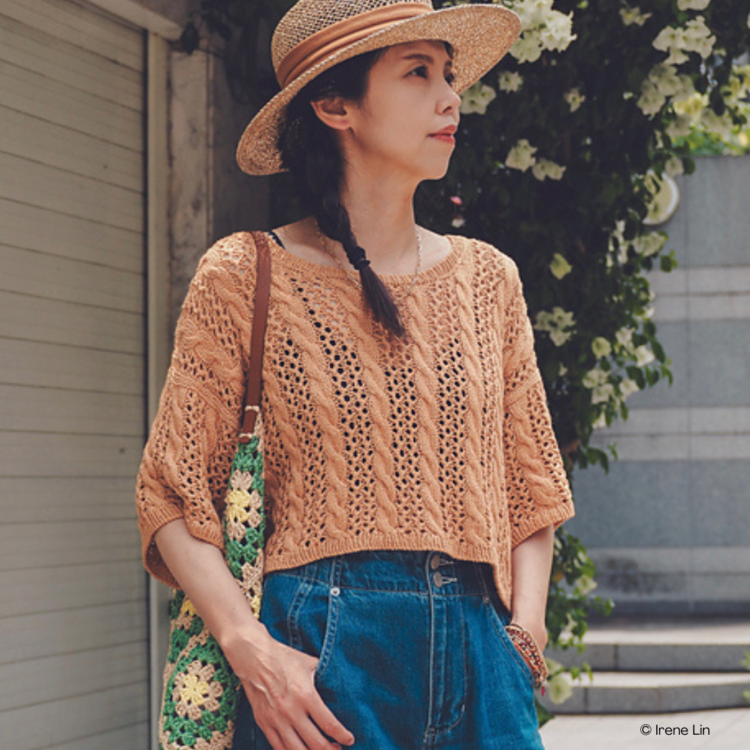 Knit a Kylie Pullover Cabled Lace Sweater