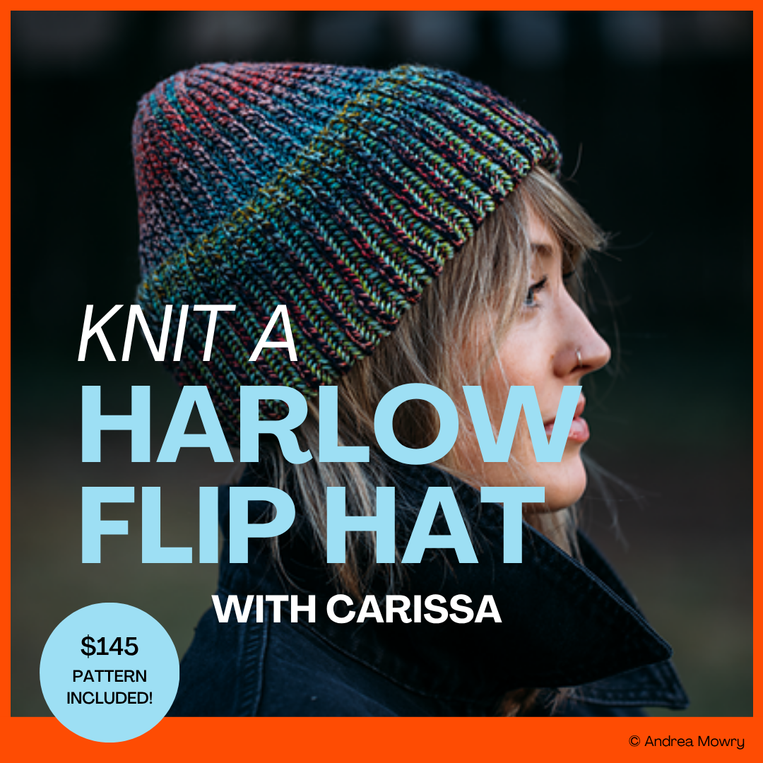 Knit a Brioche Harlow Flip Hat