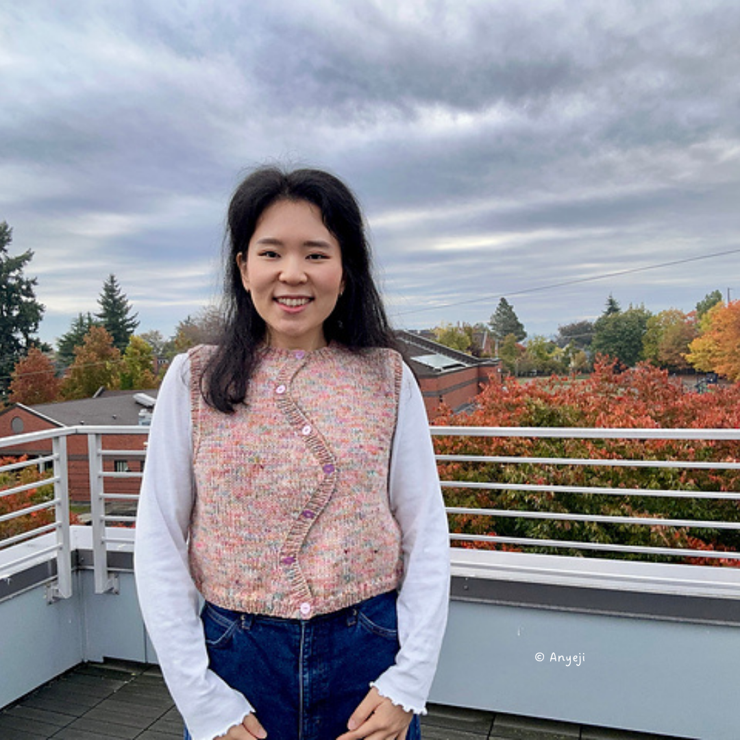 Knit a Buttoned Peony Vest