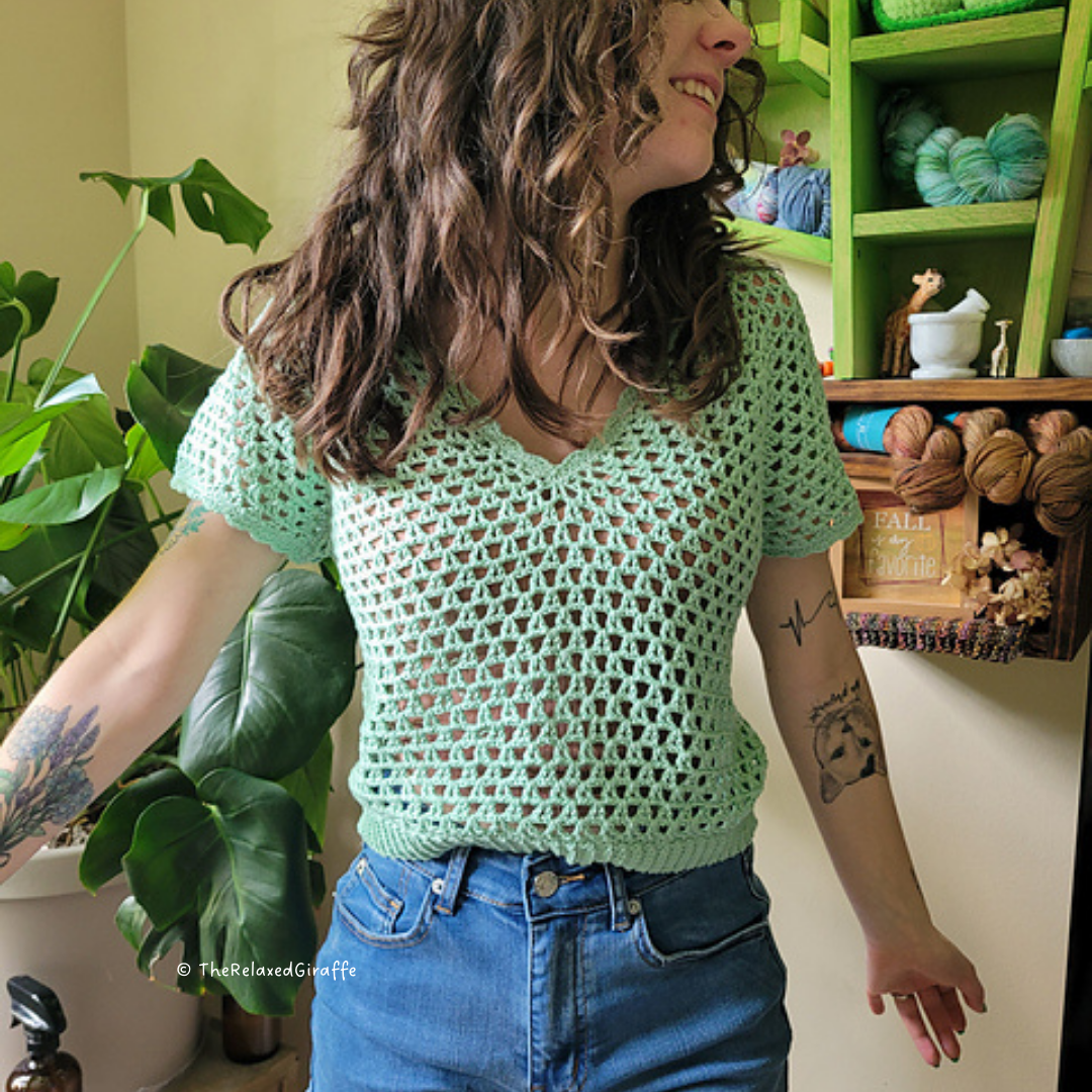 Crochet a Viscountess V-Neck Summer Top