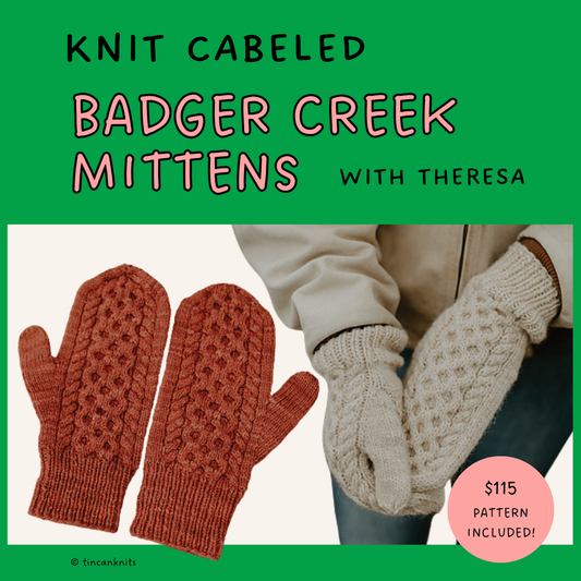 Knit Up Textured Badger Creek Mittens