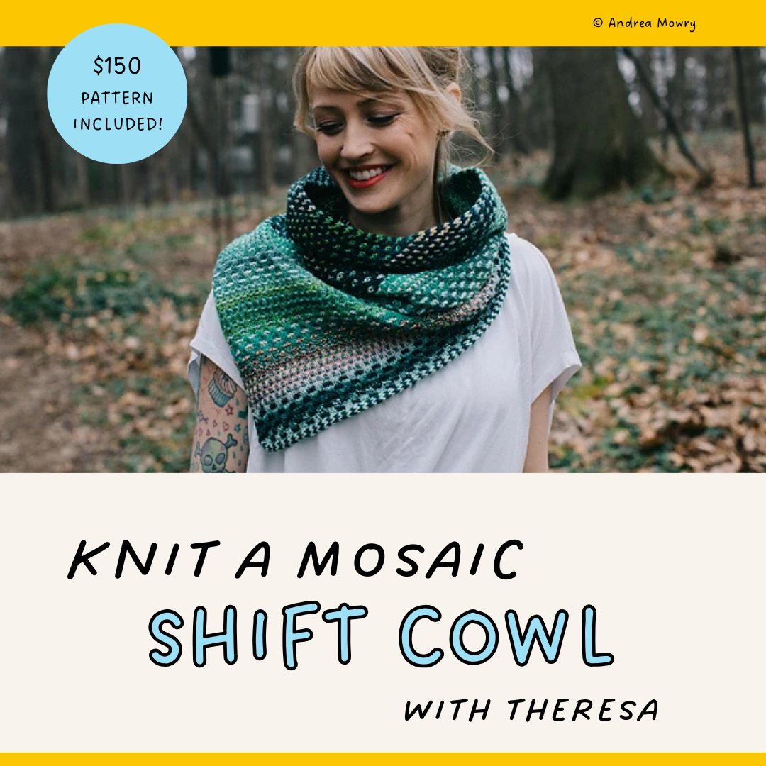 Knit a Mosaic Shift Cowl