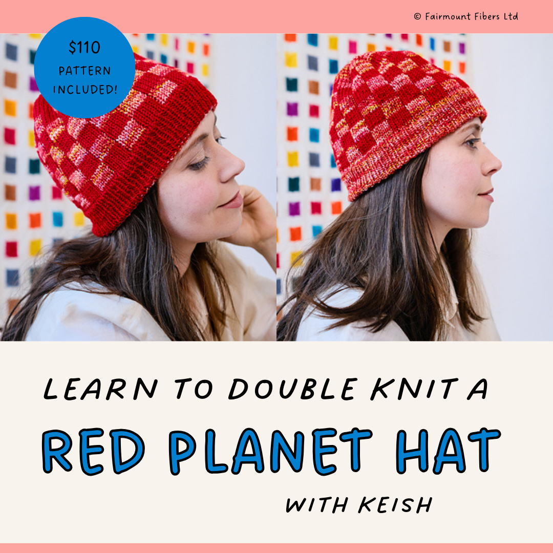 Learn to Double Knit a Red Planet Hat