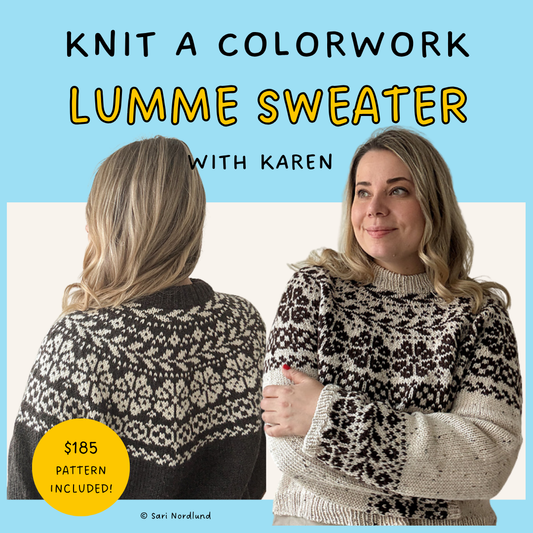 Knit a Colorwork Lumme Sweater