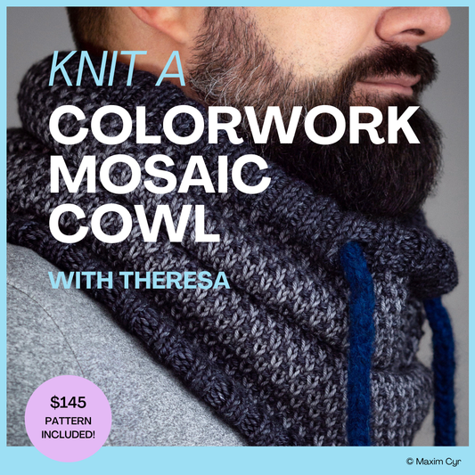 Knit a Cozy Mosaic Cowl