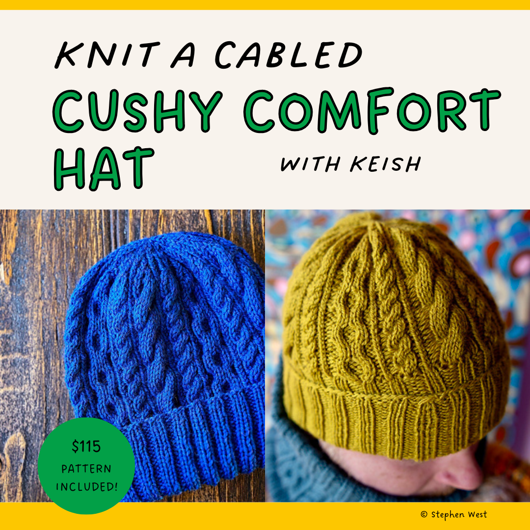 Knit a Cabled Cushy Comfort Hat