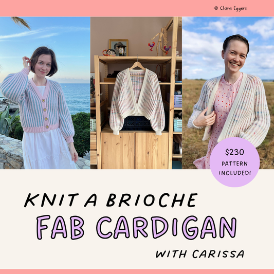 Knit a Fluffy Brioche Cardigan