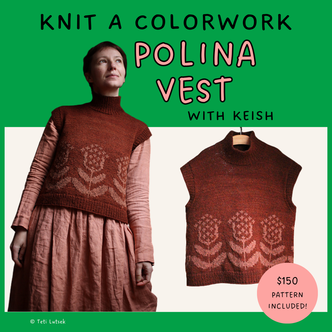 Knit a Colorwork Polina Vest