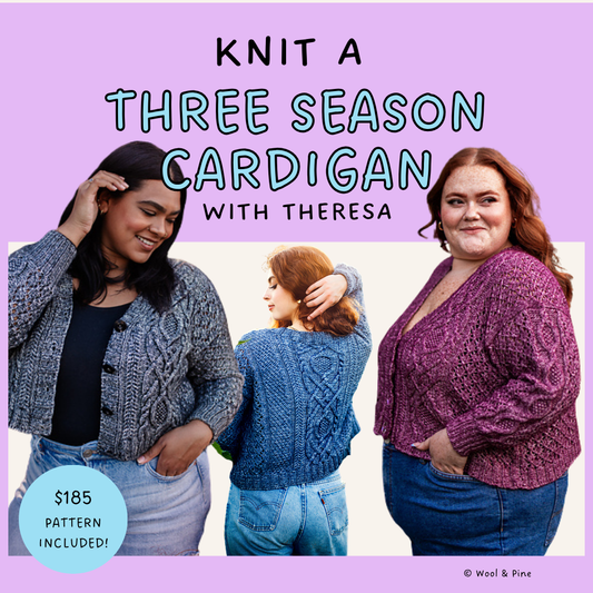 Knit a Cabled Three Season Cardigan
