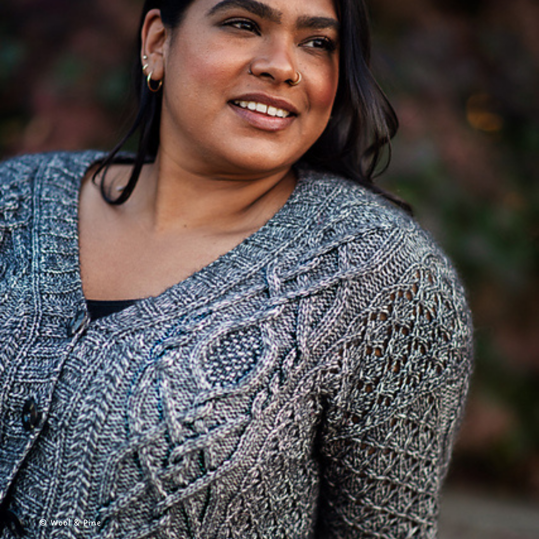 Knit a Cabled Three Season Cardigan