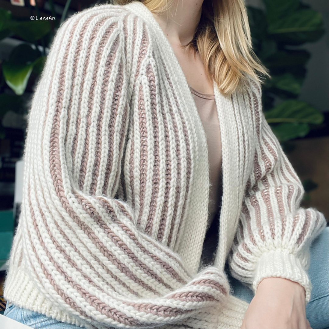 Knit a Fluffy Brioche Cardigan