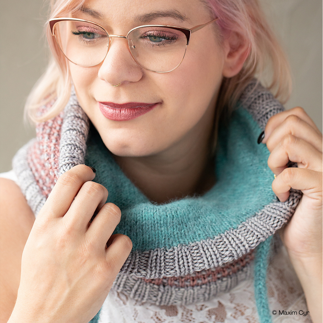 Knit a Cozy Mosaic Cowl