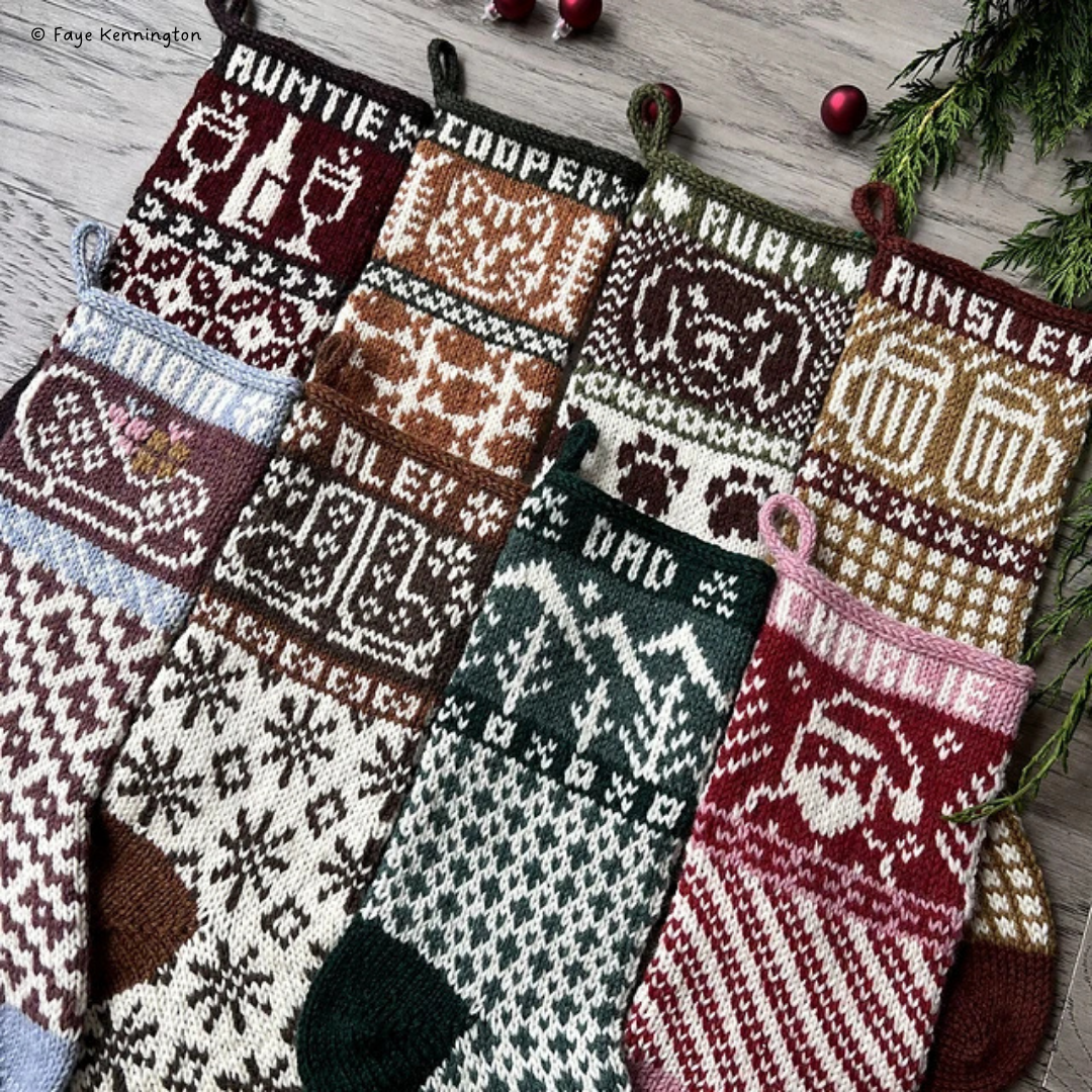 Knit Colorwork Christmas Stockings