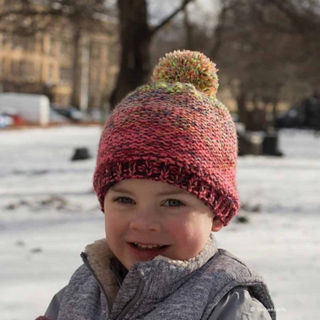 Knit a Stashbusting Snap Hat