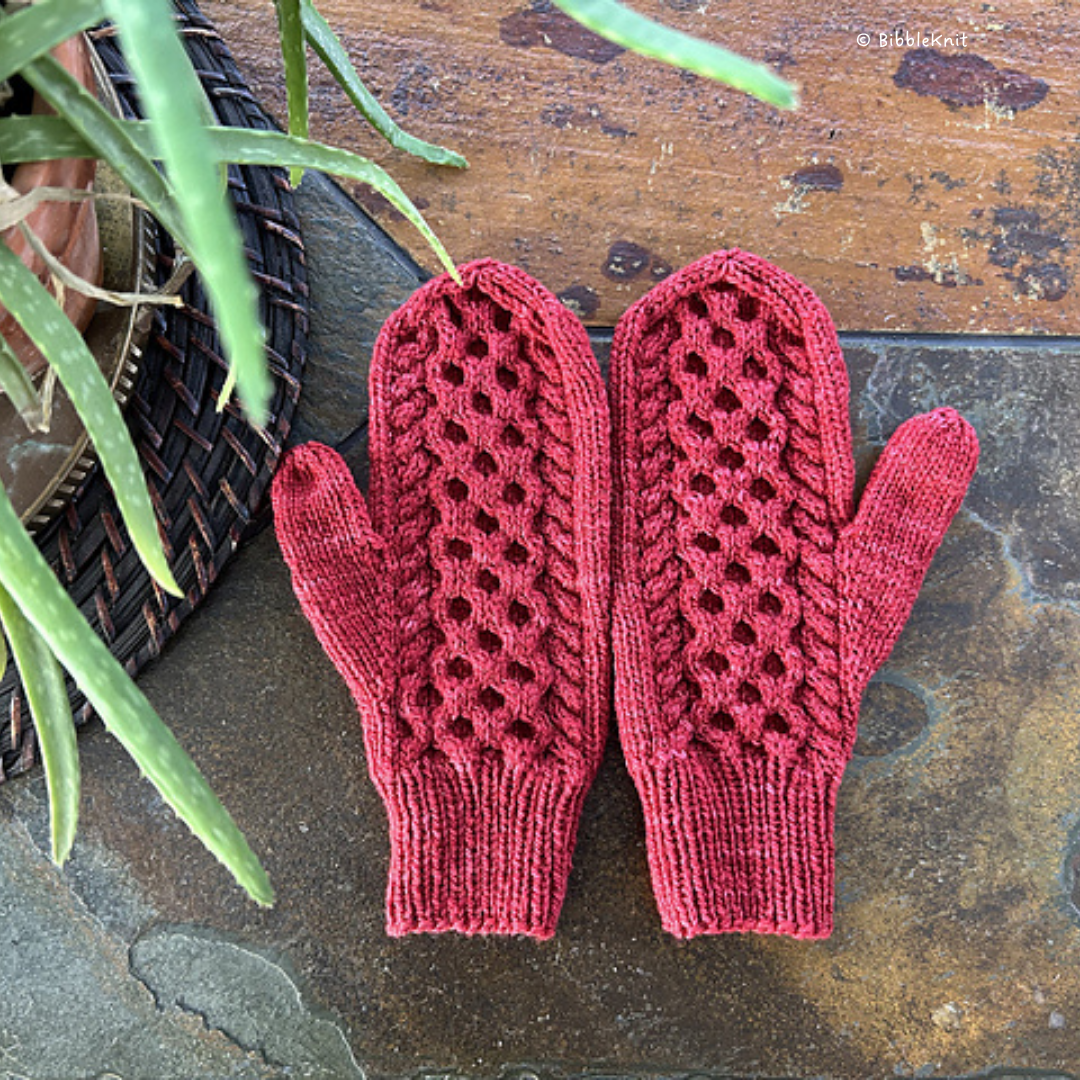 Knit Up Textured Badger Creek Mittens