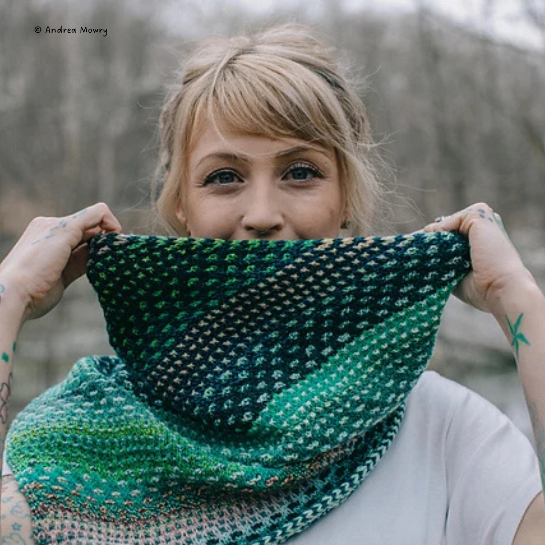 Knit a Mosaic Shift Cowl
