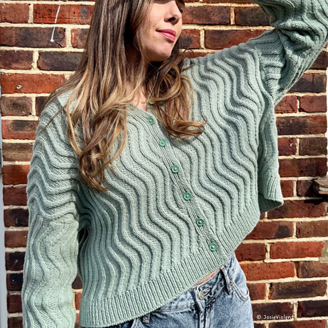 Knit a Cabled Wavelength Cardigan