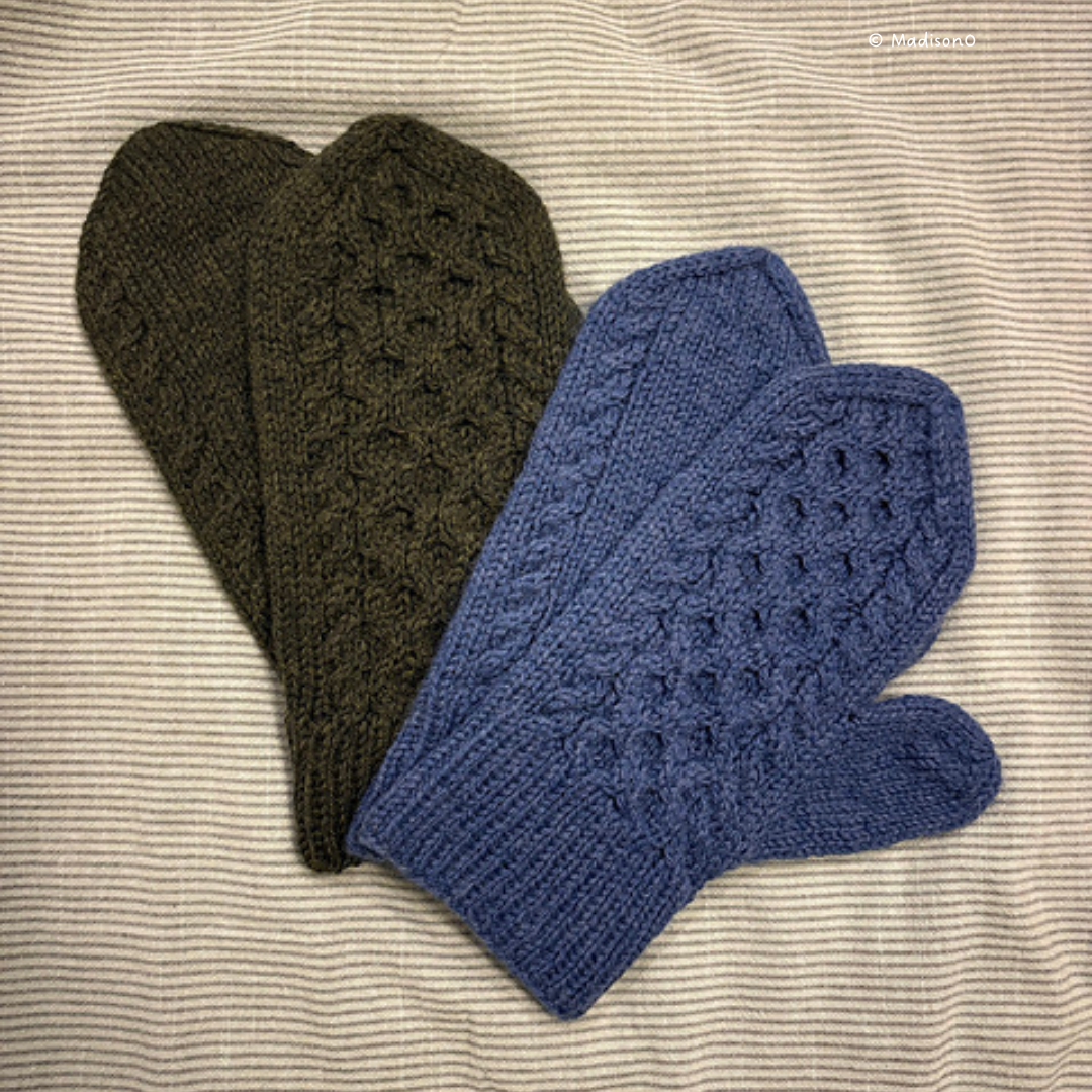 Knit Up Textured Badger Creek Mittens