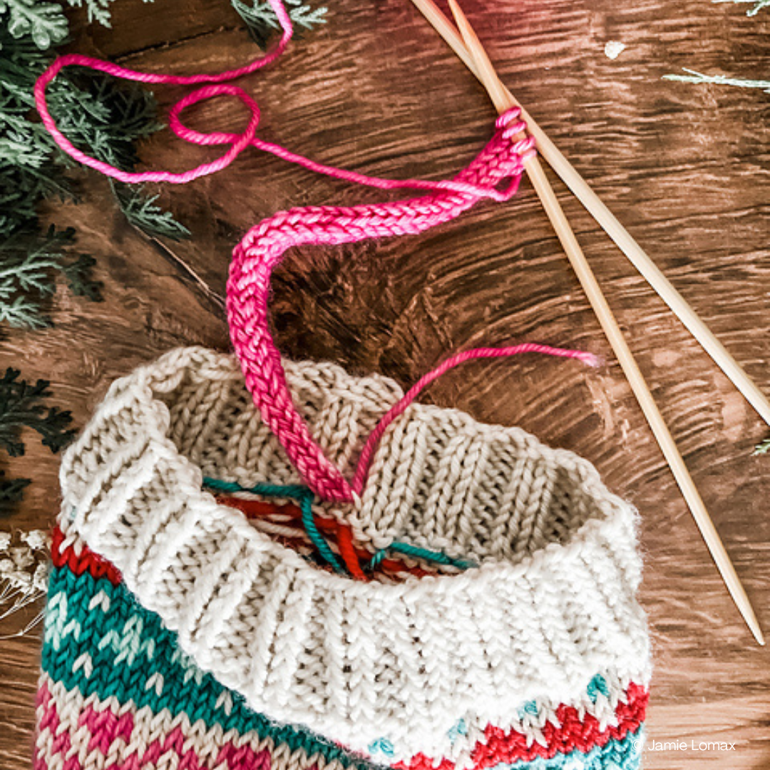 Knit a Colorwork Holiday Stocking