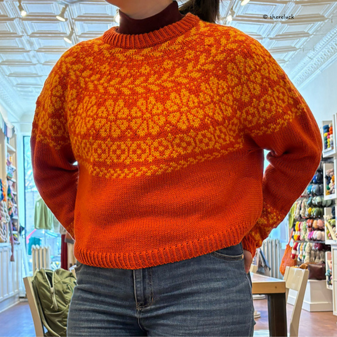 Knit a Colorwork Lumme Sweater