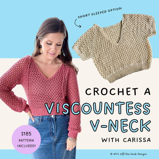 Crochet a Viscountess V-Neck Summer Top