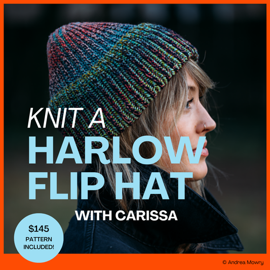 Knit a Brioche Harlow Flip Hat